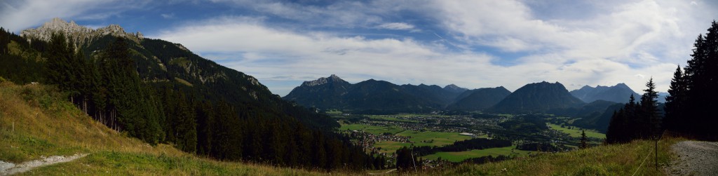 Blick nach Norden, Gehrenspitze und Säuling